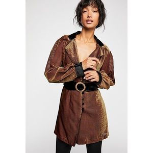 Free People What You Need Velvet Suit Mini Dress